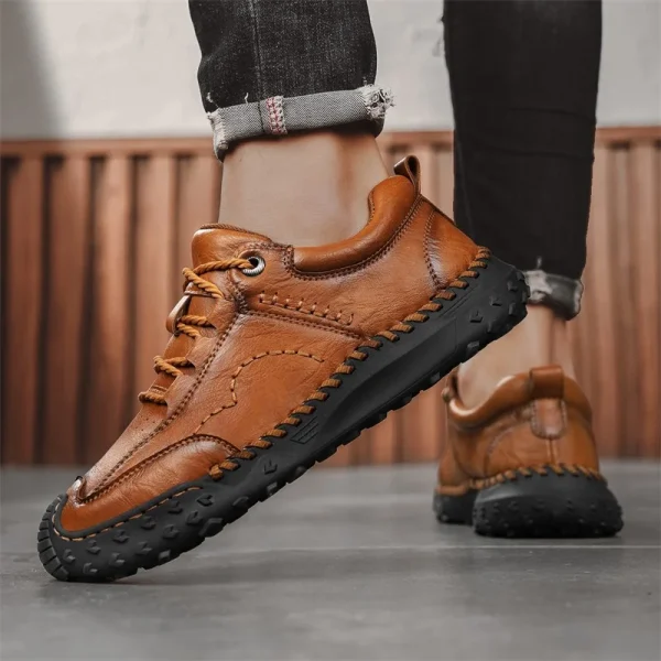 2025 New Luxury Men Sneakers Male Comfortable Outdoor Shoe High Quality All-match Business Shoes Leather Fashion Walking Shoes - Image 2