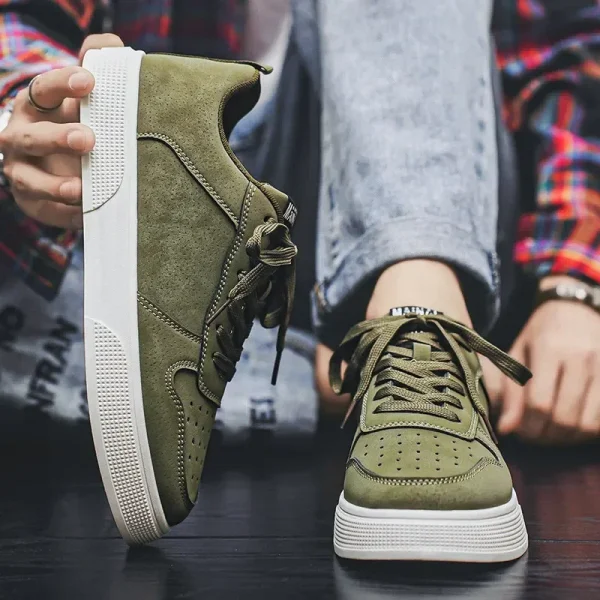 Cheap Shoes Skateboard for Men Fashion Green Low Sneakers Large Size 48 Non-slip Sports Shoes Trainers Men Zapatillas De Skate - Image 2