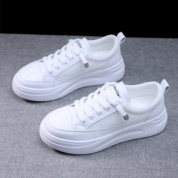 2025 Fashion Mesh Casual Shoes Flats Women Lace Up Dames Sneakers Platform Round Toe Zapatillas Casual Mujer for Summer Spring - Image 5