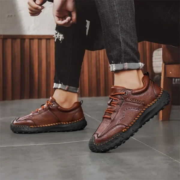 2025 New Luxury Men Sneakers Male Comfortable Outdoor Shoe High Quality All-match Business Shoes Leather Fashion Walking Shoes - Image 5
